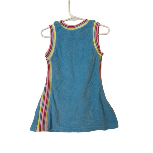 Rub A Dubbers Kids Blue 2T Terry Cloth Bath Time Swim Dress Pocket Vintage Baby‎ - Picture 3 of 8